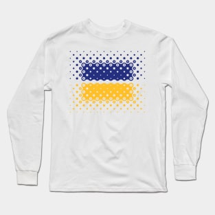 Ukraine Flag / Ensign (Pattern / Blue - Yellow) Long Sleeve T-Shirt